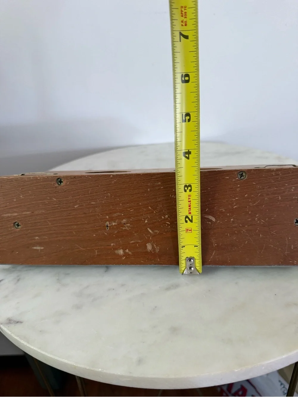 Vintage Wood Wall Shelf Heart Cut Outs 3 Pegs 12